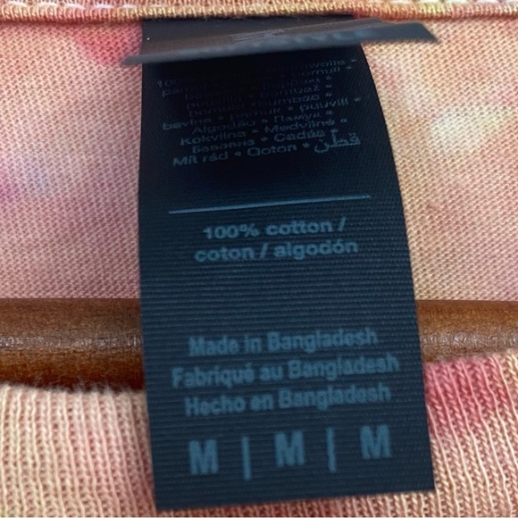 SIZZLING Sunset Ice Dyed T-Shirt GILDAN Handmade NEW Medium Orange Blend Unisex - Picture 10 of 11